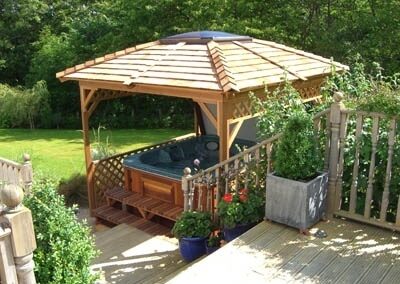 arctic spas hot tub in nice gazebo